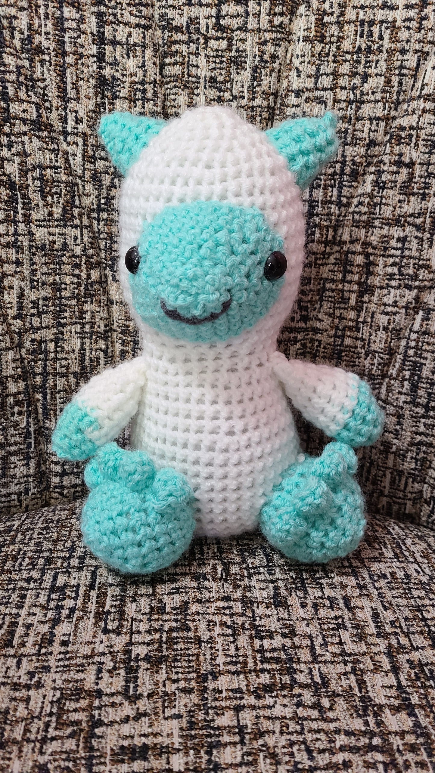 Homemade crocheted stuffed animals