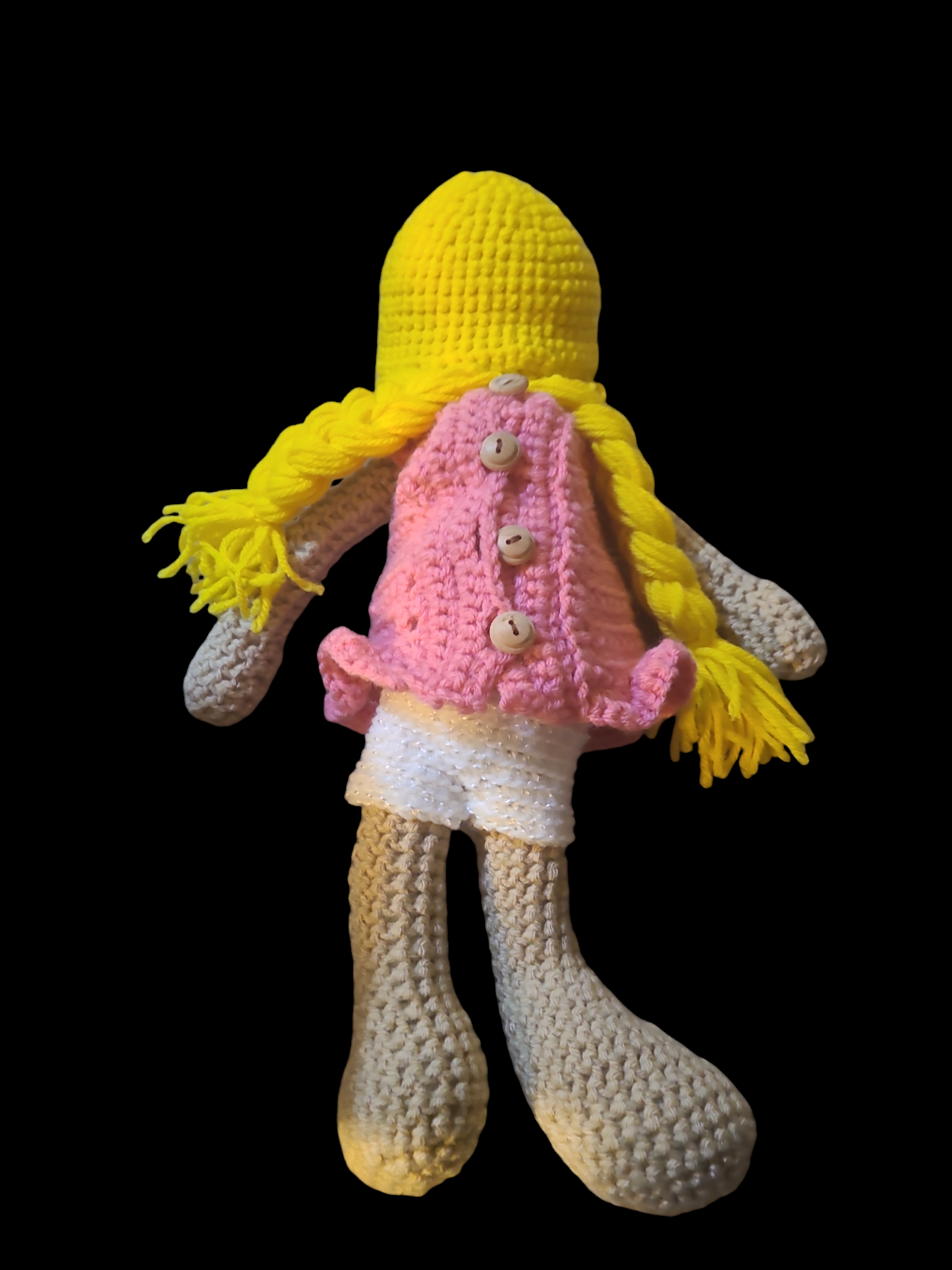 Homemade crocheted stuffed animals
