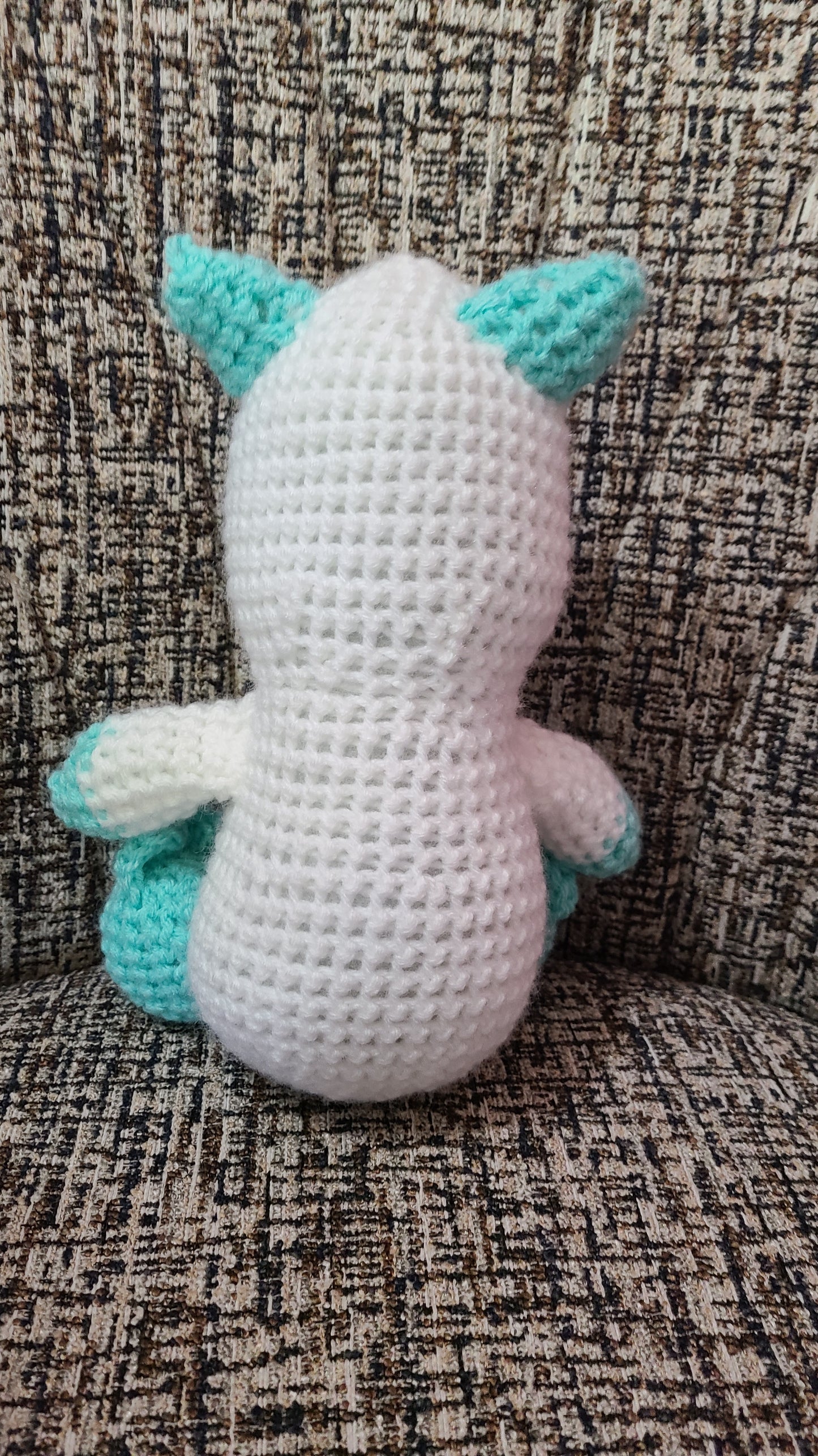 Homemade crocheted stuffed animals