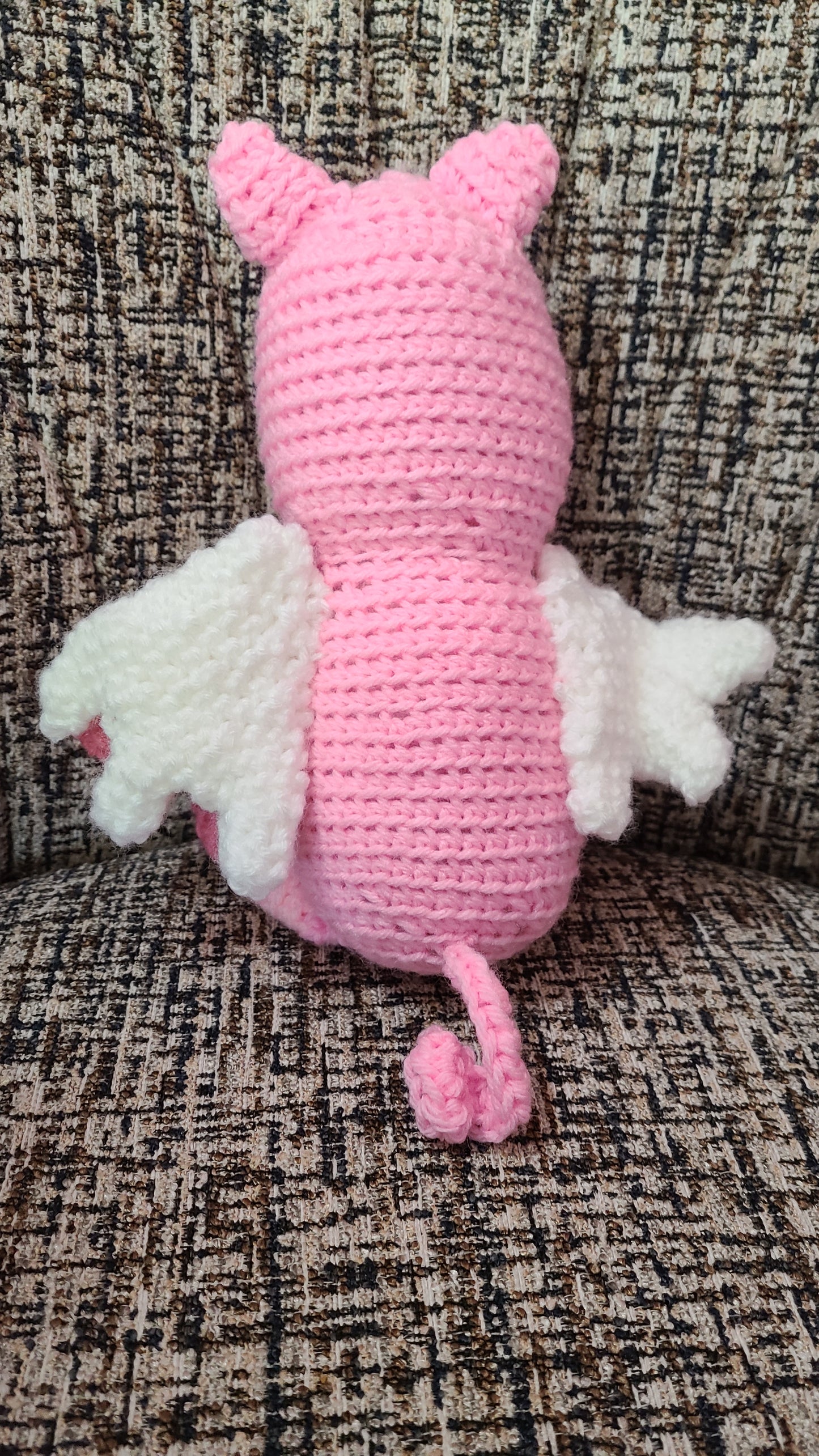 Homemade crocheted stuffed animals