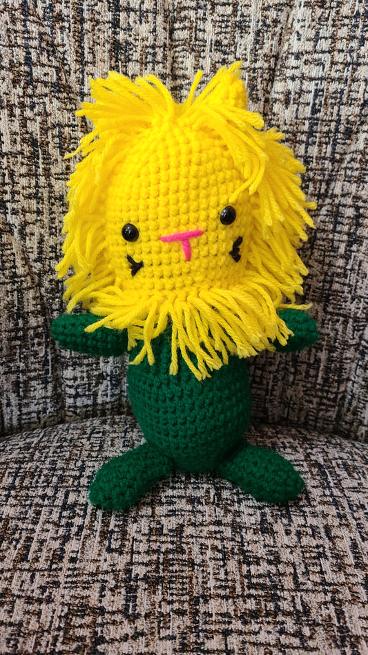 Homemade crocheted stuffed animals