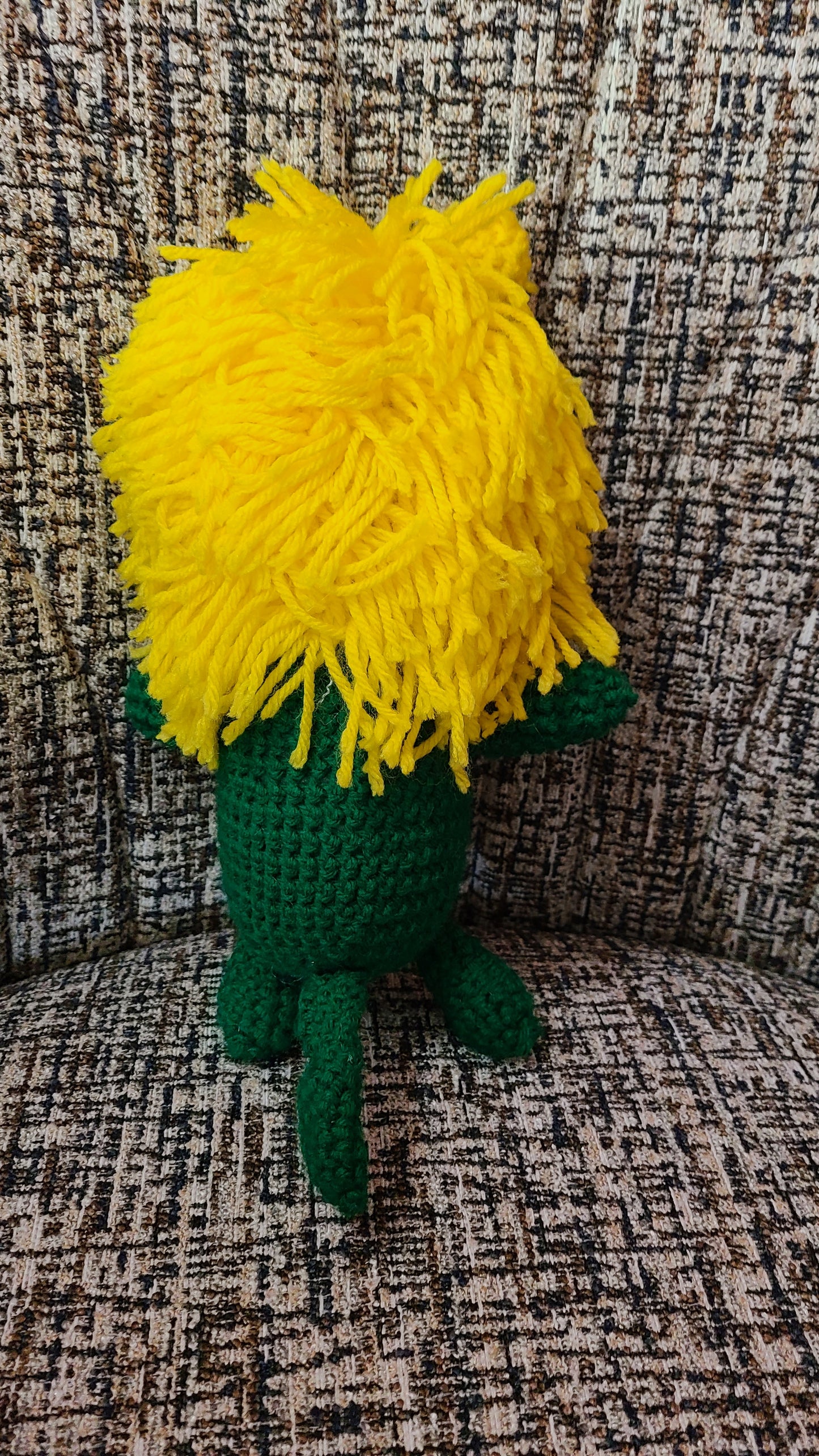 Homemade crocheted stuffed animals