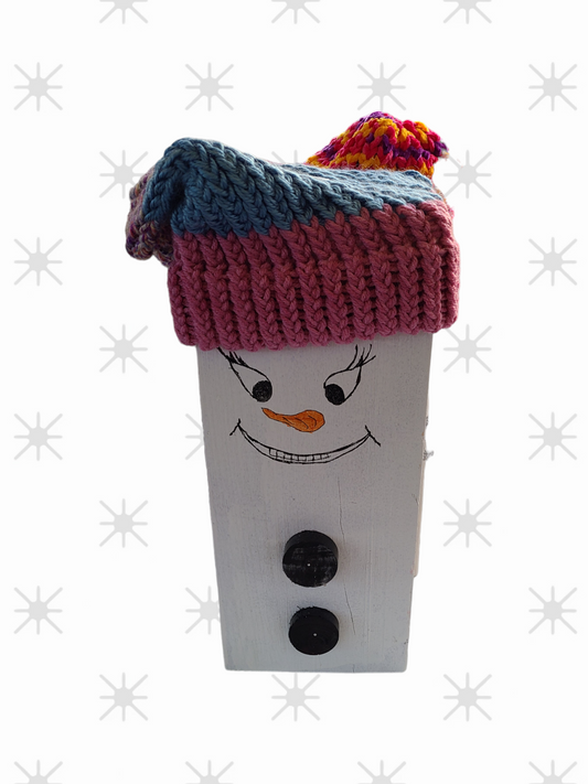 Handmade Wooden Snowman