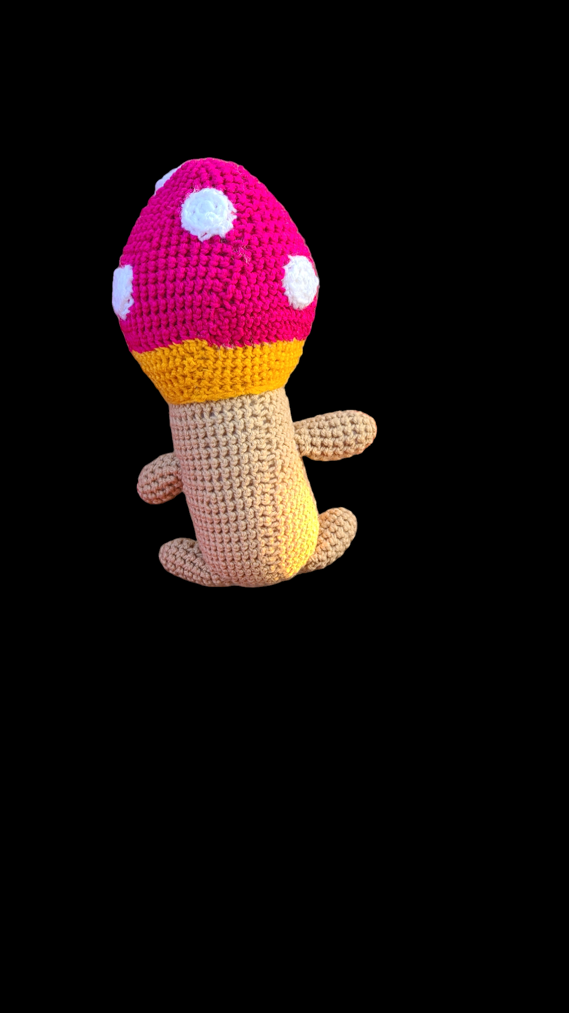 Homemade crocheted stuffed animals