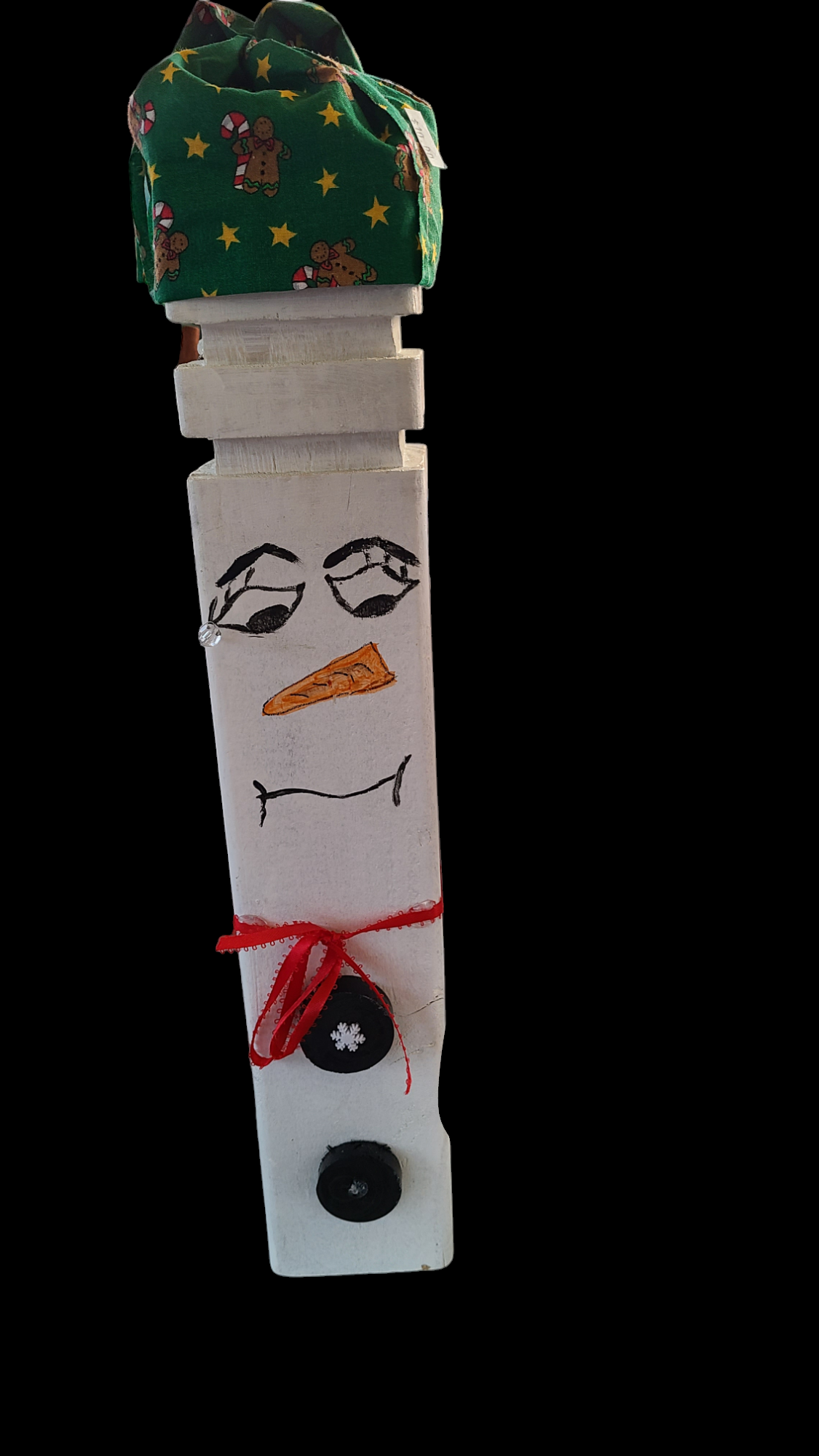 Handmade Wooden Snowman