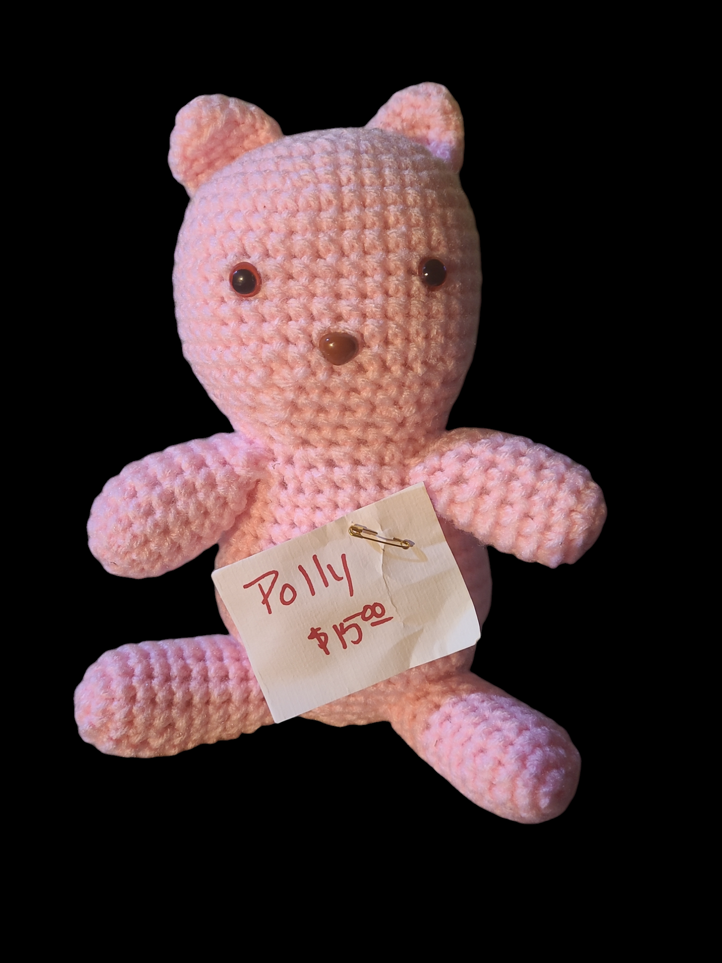 Homemade crocheted stuffed animals
