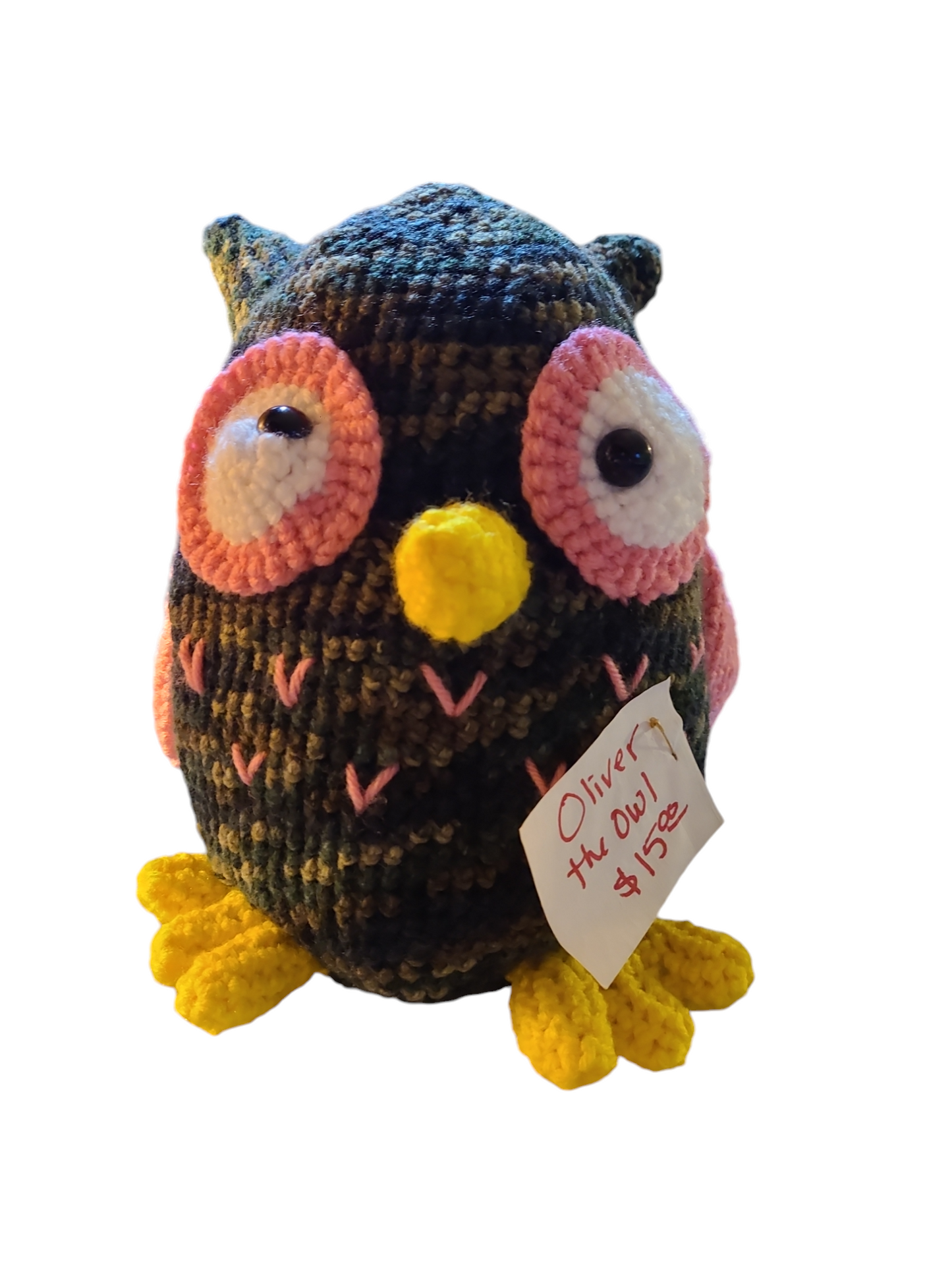 Homemade crocheted stuffed animals