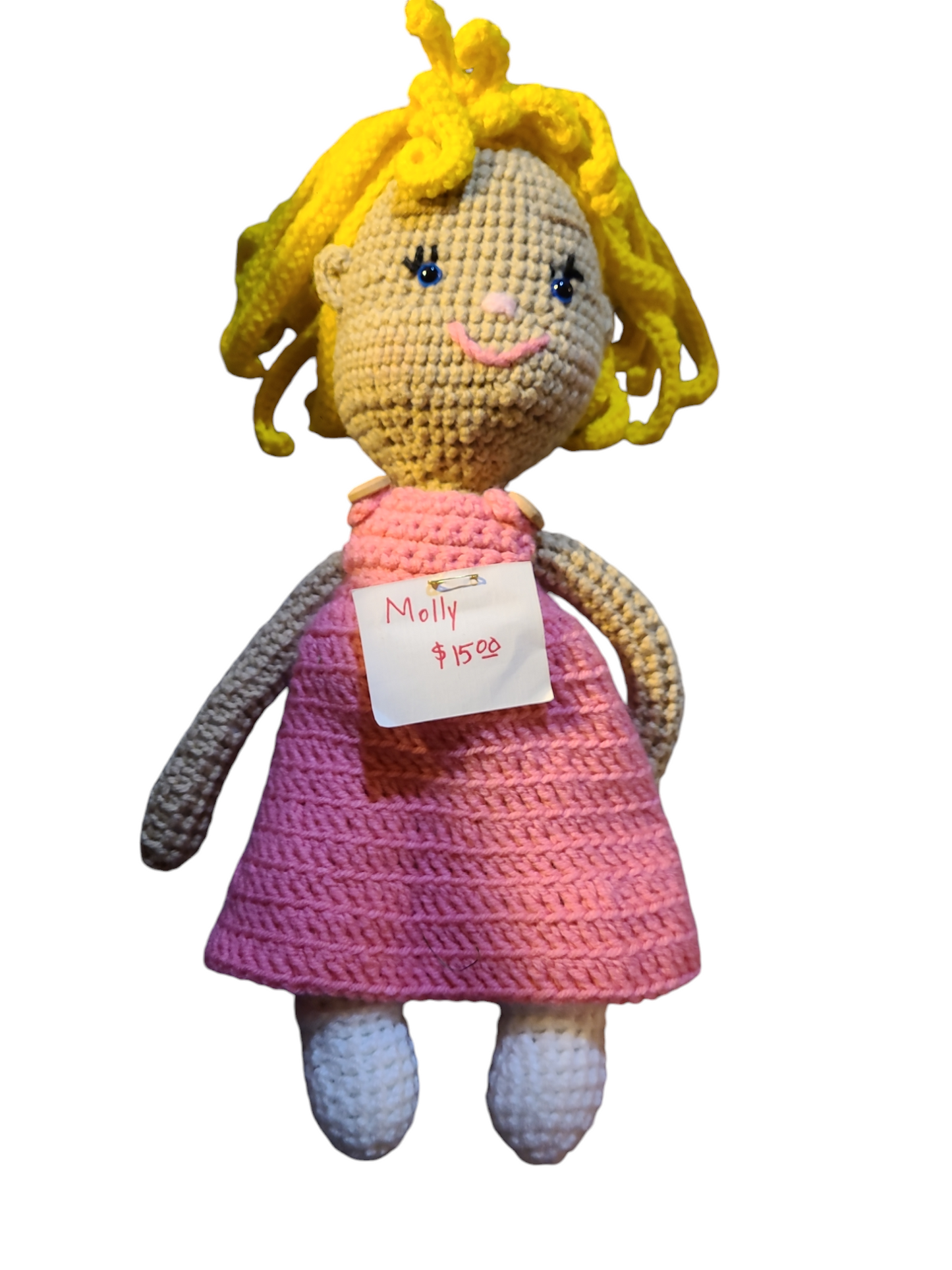 Homemade crocheted stuffed animals